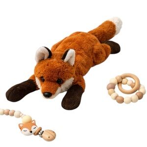 FAO Schwarz Fox Plush Stuffed Animal Classic Woodland Toy Rust Orange 16” in EUC